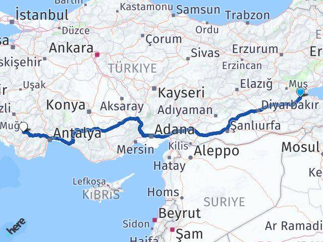 Bitlis Gölhisar Burdur Arası Kaç Km - Yol Haritası