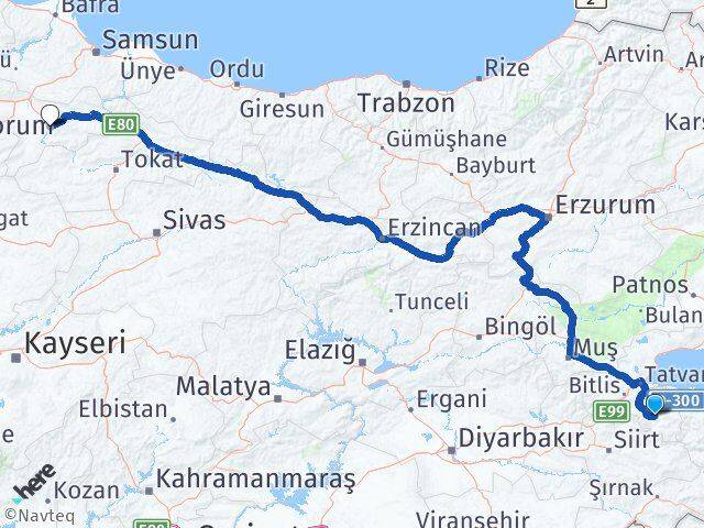 Bitlis Hizan Amasya Arası Kaç Km - Yol Haritası