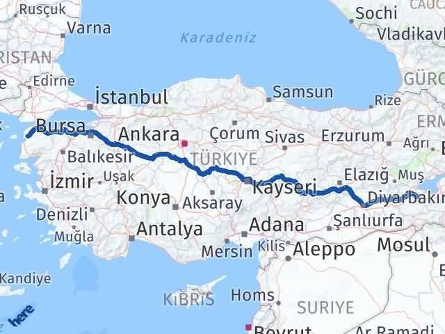Bitlis Hizan Çanakkale Arası Kaç Km - Yol Haritası
