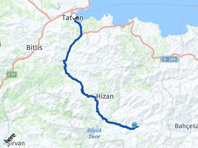 Soğuksu Tatvan Otogarı Arası Kaç Km - Yol Tarifi