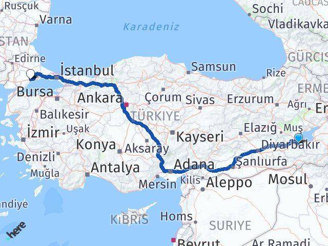Bitlis Hizan Tekirdağ Arası Kaç Km - Yol Haritası