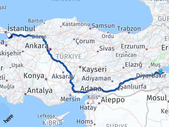 Bitlis Hizan Yalova Arası Kaç Km - Yol Haritası