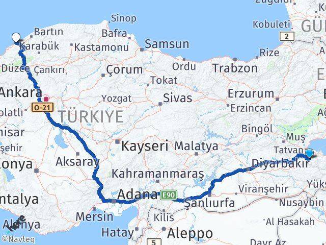 Bitlis Hizan Zonguldak Arası Kaç Km - Yol Haritası
