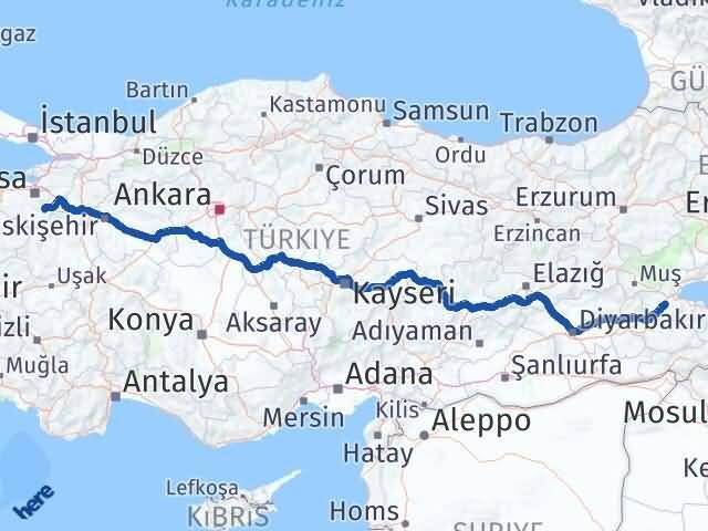 Bitlis Keles Bursa Arası Kaç Km - Yol Haritası