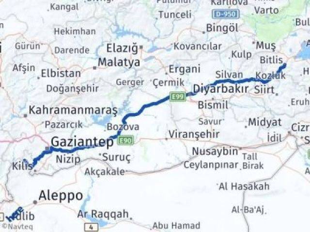 Bitlis Musabeyli Kilis Arası Kaç Km - Yol Haritası