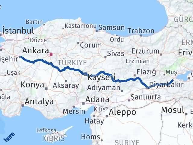 Bitlis Odunpazarı Arası Kaç Km - Yol Tarifi