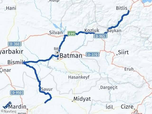 Bitlis Ömerli Arası Kaç Km - Yol Tarifi