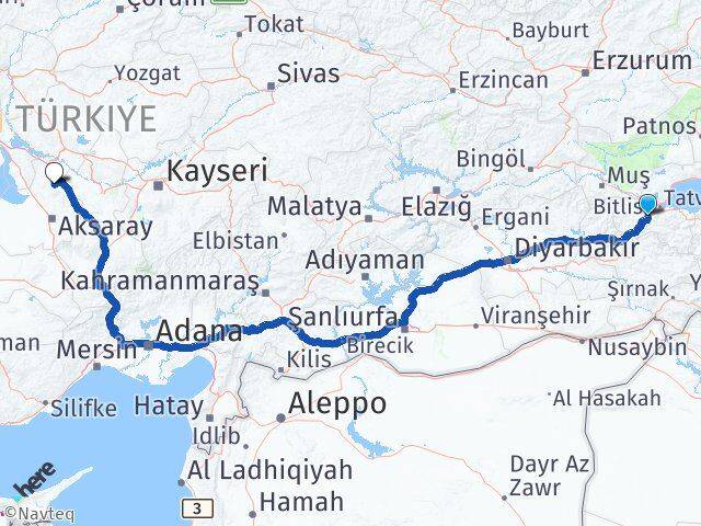 Bitlis Ortaköy Arası Kaç Km - Yol Tarifi
