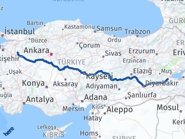 Bitlis Söğüt Bilecik Arası Kaç Km - Yol Haritası