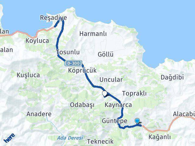 Nohutlu Yediveren Arası Kaç Km - Yol Tarifi