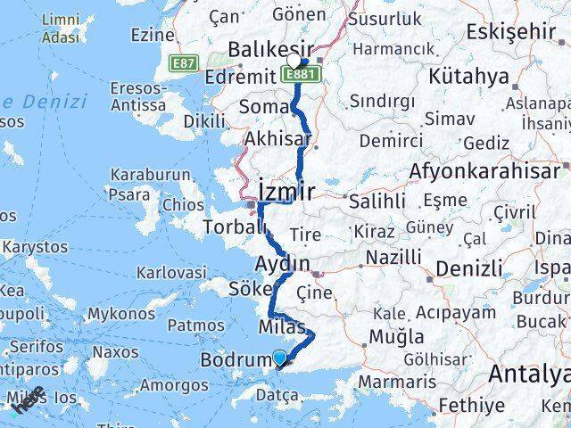 Bodrum Otogarı Altıeylül Arası Kaç Km - Yol Tarifi
