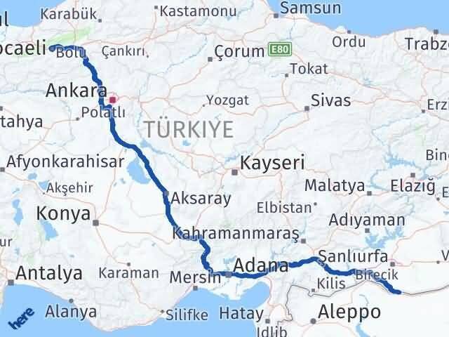 Bolu Akçakale Şanlıurfa Arası Kaç Km - Yol Haritası