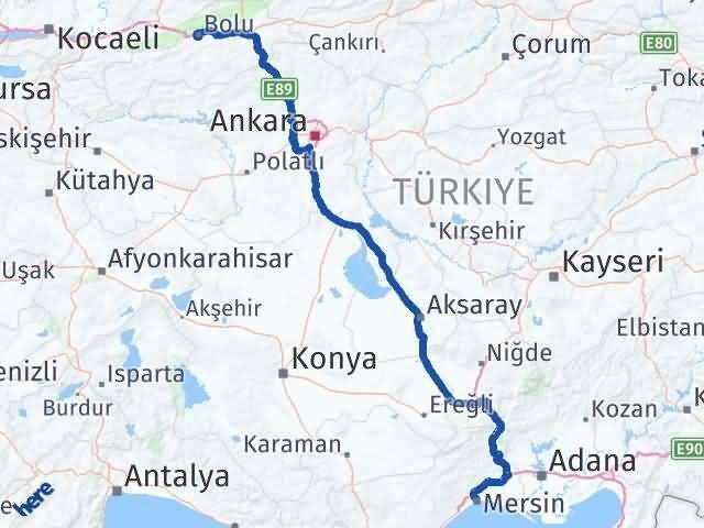 Bolu Akdeniz Arası Kaç Km - Yol Tarifi