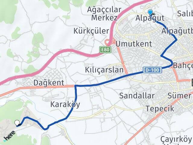 Alpağut Abant İzzet Baysal Üniversitesi Arası Kaç Km - Yol Tarifi
