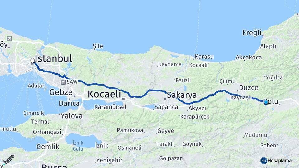 Elmalık İstanbul Arası Kaç Km - Yol Tarifi