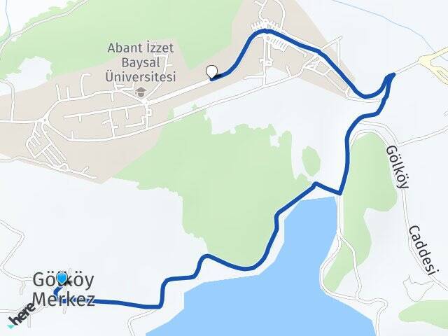 Gölköy Abant İzzet Baysal Üniversitesi Arası Kaç Km - Yol Tarifi