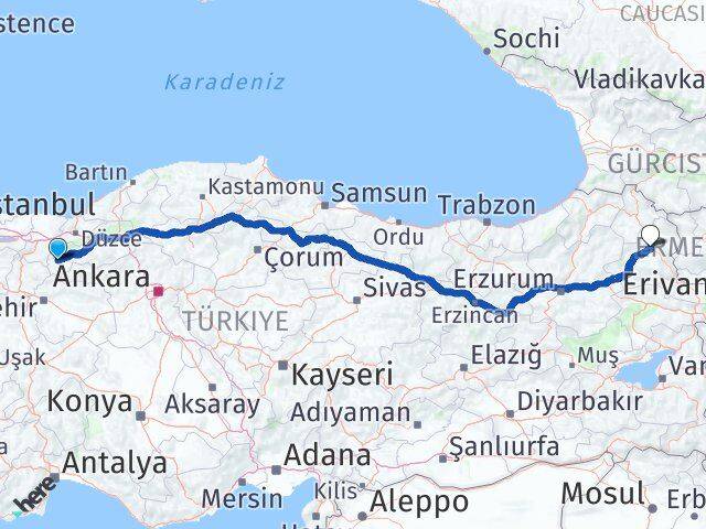 Bolu Göynük Kars Arası Kaç Km - Yol Haritası