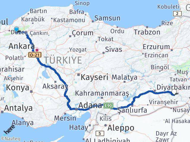 Bolu Hasankeyf Batman Arası Kaç Km - Yol Haritası