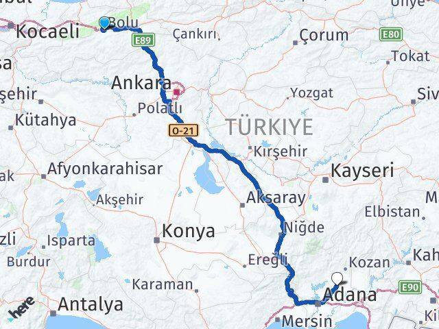 Bolu İmamoğlu Arası Kaç Km - Yol Tarifi