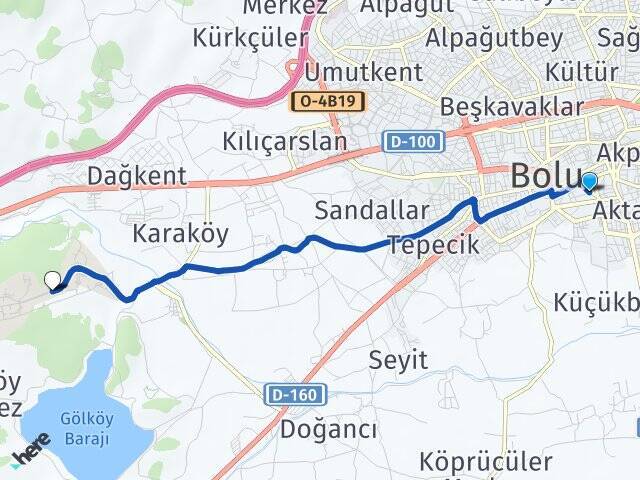 Karaçayır Abant İzzet Baysal Üniversitesi Arası Kaç Km - Yol Tarifi