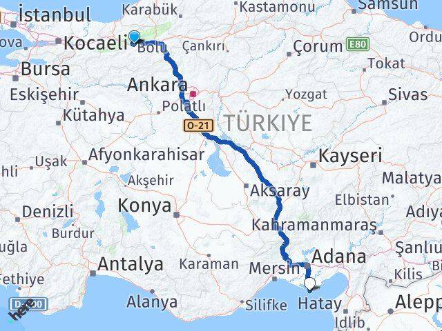 Bolu Karataş Adana Arası Kaç Km - Yol Haritası