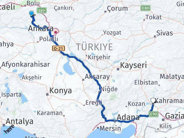 Kıbrıscık Kahramanmaraş Arası Kaç Km - Yol Tarifi
