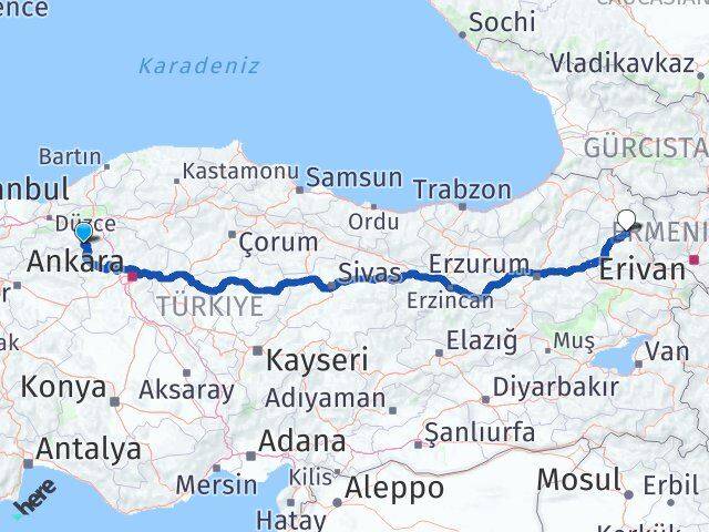 Bolu Kıbrıscık Kars Arası Kaç Km - Yol Haritası