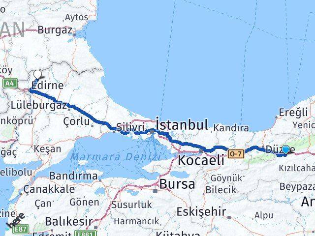 Bolu Lalapaşa Arası Kaç Km - Yol Tarifi