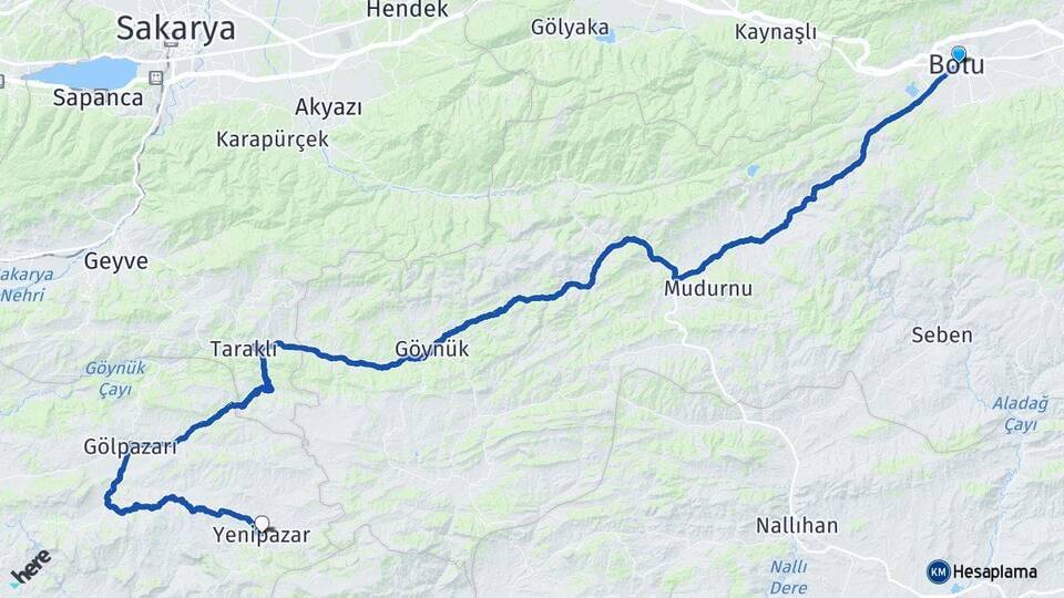 Bolu Yenipazar Arası Kaç Km - Yol Tarifi