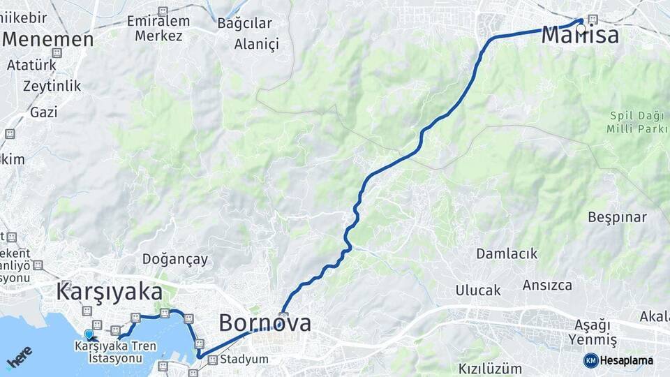 Bostanlı Vapur İskelesi Manisa Arası Kaç Km - Yol Tarifi