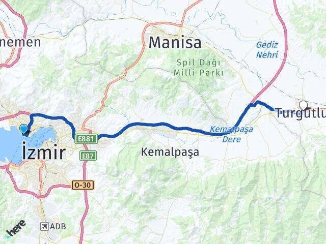 Bostanlı Vapur İskelesi Turgutlu Arası Kaç Km - Yol Tarifi