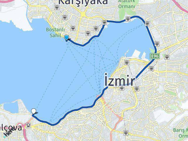 Bostanlı Vapur İskelesi Üçkuyular Feribot İskelesi Arası Kaç Km - Yol Tarifi