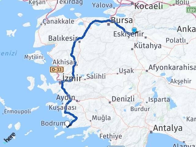 Bozüyük Otobüs Terminali Bodrum Arası Kaç Km - Yol Tarifi