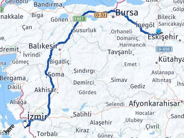 Bozüyük Otobüs Terminali Gaziemir Arası Kaç Km - Yol Tarifi