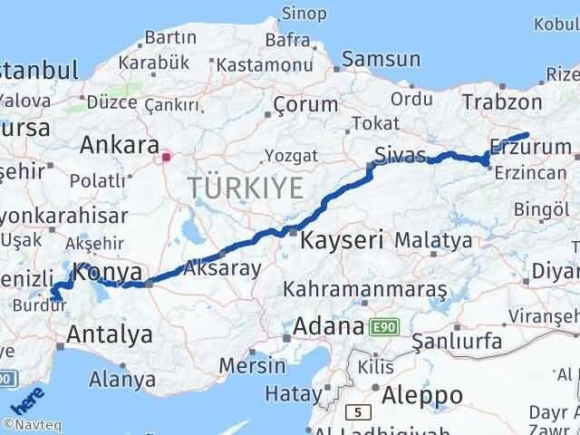 Burdur Ağlasun Bayburt Arası Kaç Km - Yol Haritası