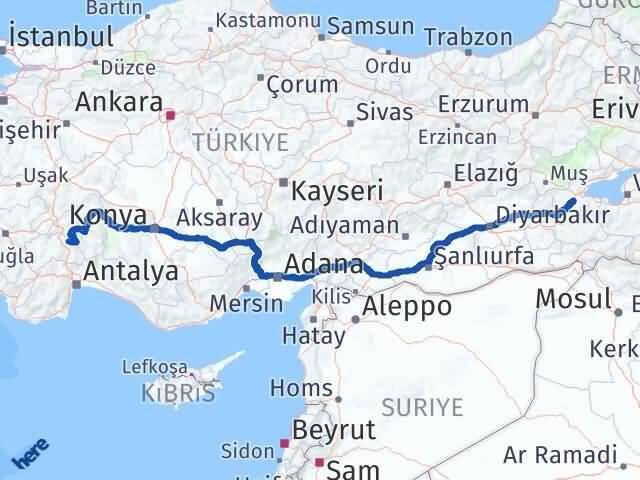 Burdur Ağlasun Bitlis Arası Kaç Km - Yol Haritası