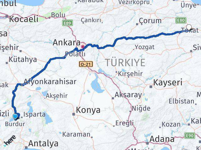 Burdur Almus Arası Kaç Km - Yol Tarifi