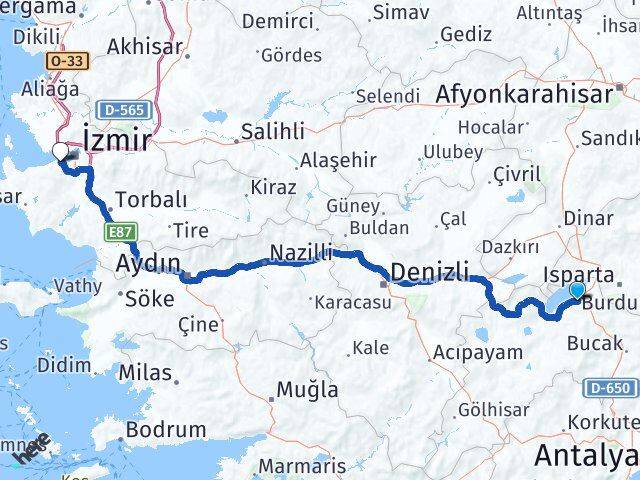Burdur Balçova Arası Kaç Km - Yol Tarifi