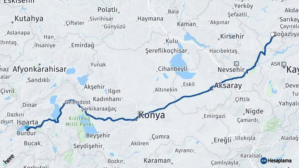Burdur Boğazlıyan Arası Kaç Km - Yol Tarifi