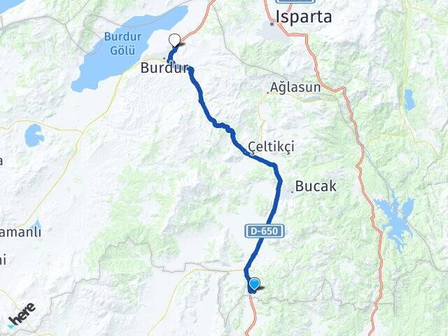 Boğazköy Burdur Otogarı Arası Kaç Km - Yol Tarifi
