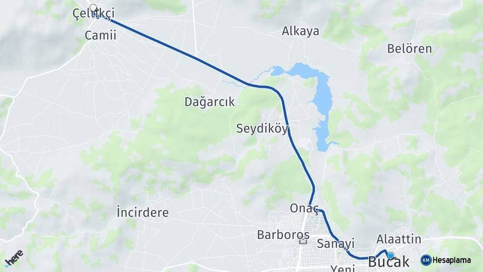 Burdur Bucak Çeltikçi Arası Kaç Km - Yol Haritası
