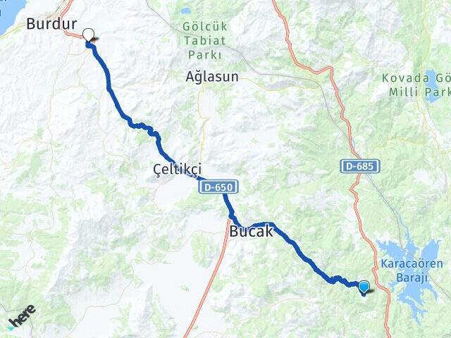 Çobanpınarı Mehmet Akif Ersoy Üniversitesi Arası Kaç Km - Yol Tarifi