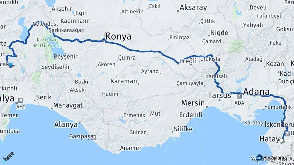 Bucak Hatay Arası Kaç Km - Yol Tarifi