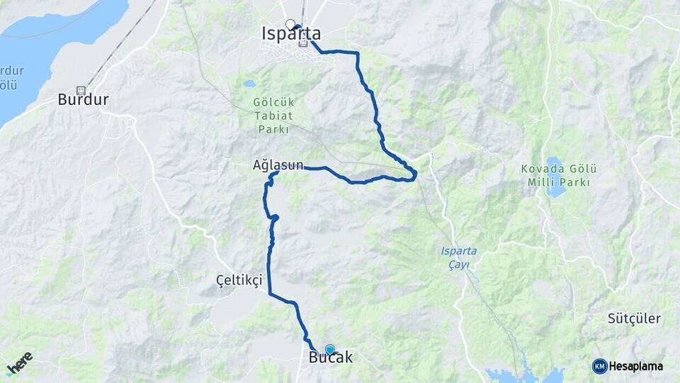 Bucak Isparta Arası Kaç Km - Yol Tarifi
