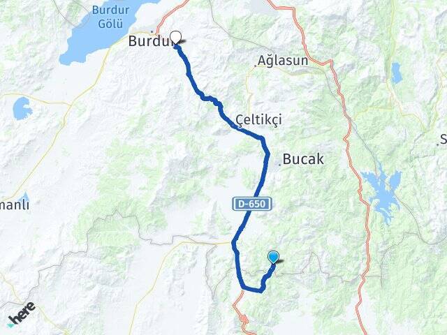 Karaot Mehmet Akif Ersoy Üniversitesi Arası Kaç Km - Yol Tarifi