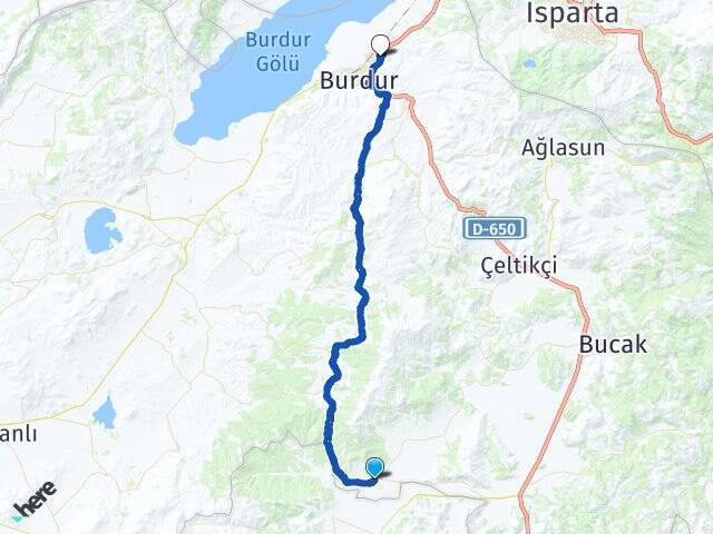 Ürkütlü Burdur Otogarı Arası Kaç Km - Yol Tarifi
