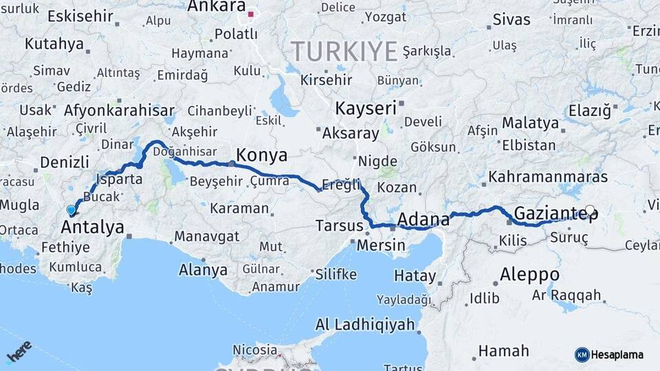 Burdur Çavdır Şanlıurfa Arası Kaç Km - Yol Haritası