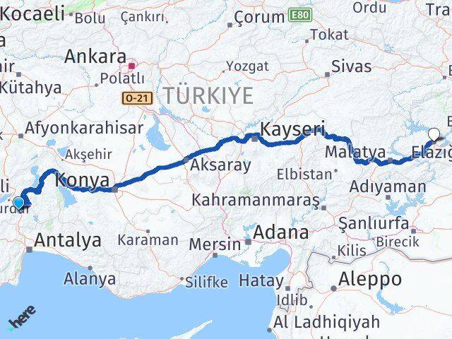 Çeltikçi Elazığ Arası Kaç Km - Yol Tarifi