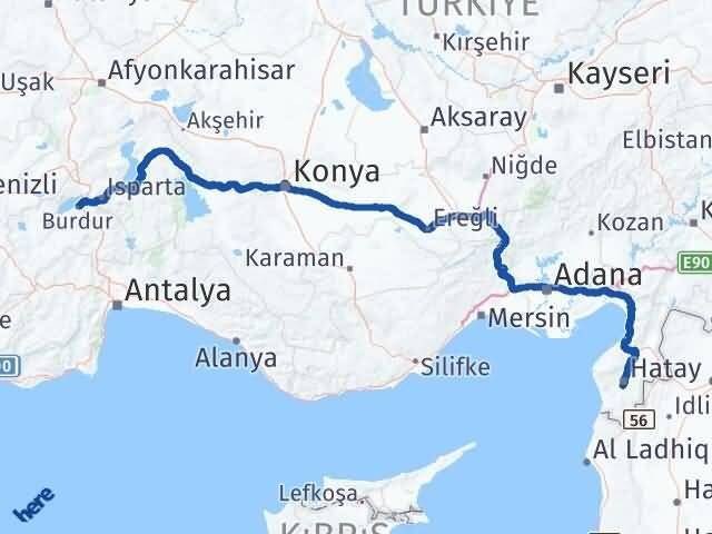 Burdur Defne Arası Kaç Km - Yol Tarifi