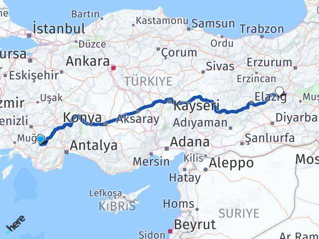 Burdur Gölhisar Bingöl Arası Kaç Km - Yol Haritası